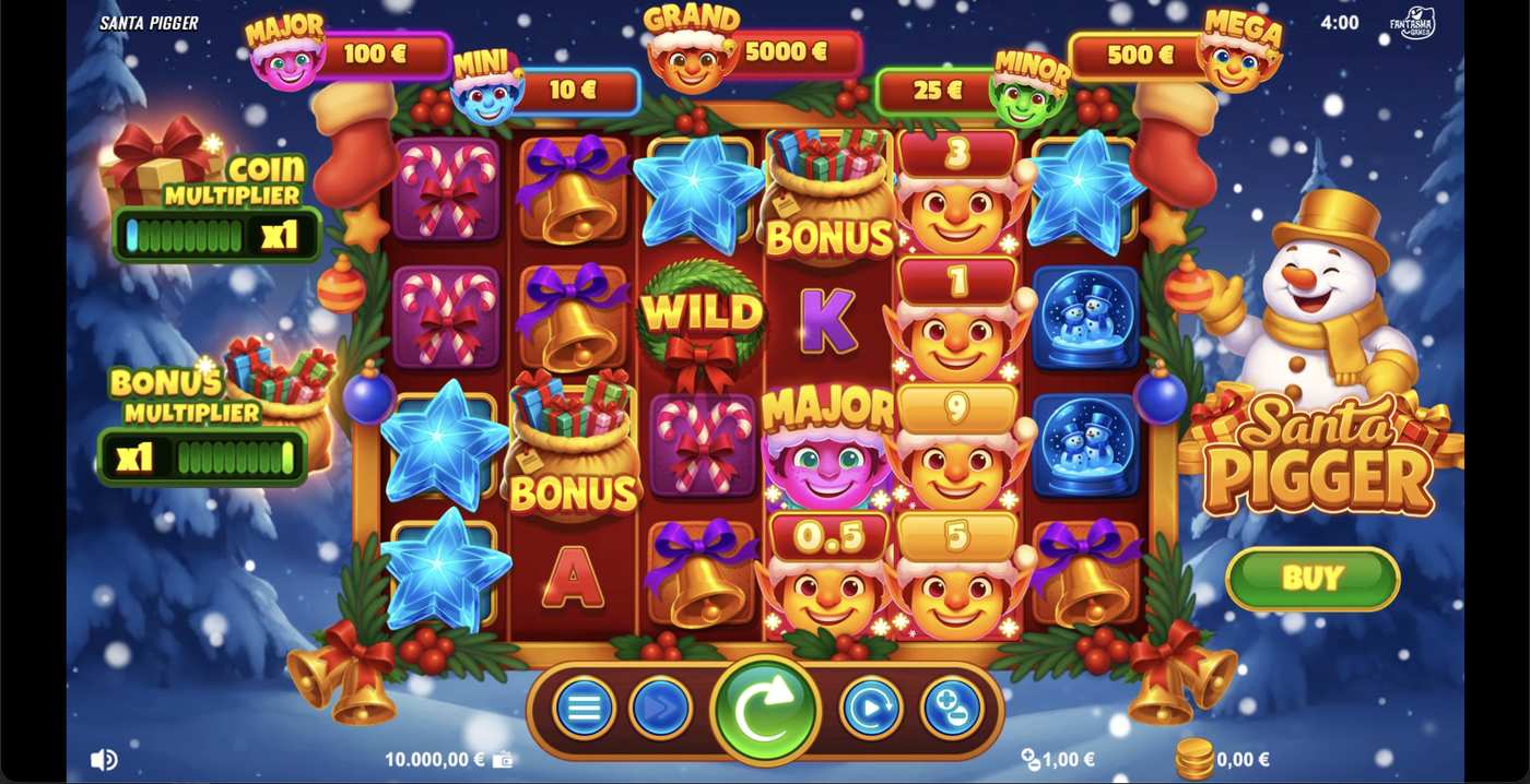Santa Pigger: image of main menu
