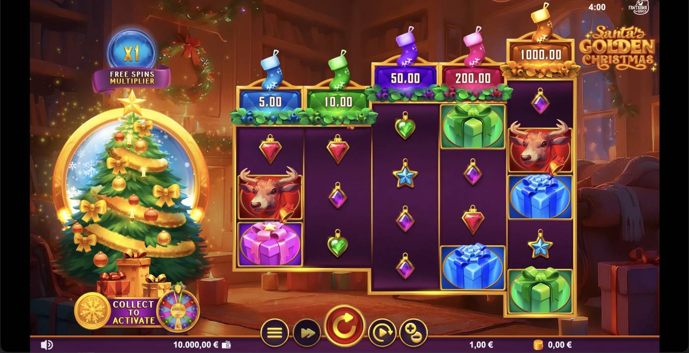 Santa's Golden Christmas: image of main menu
