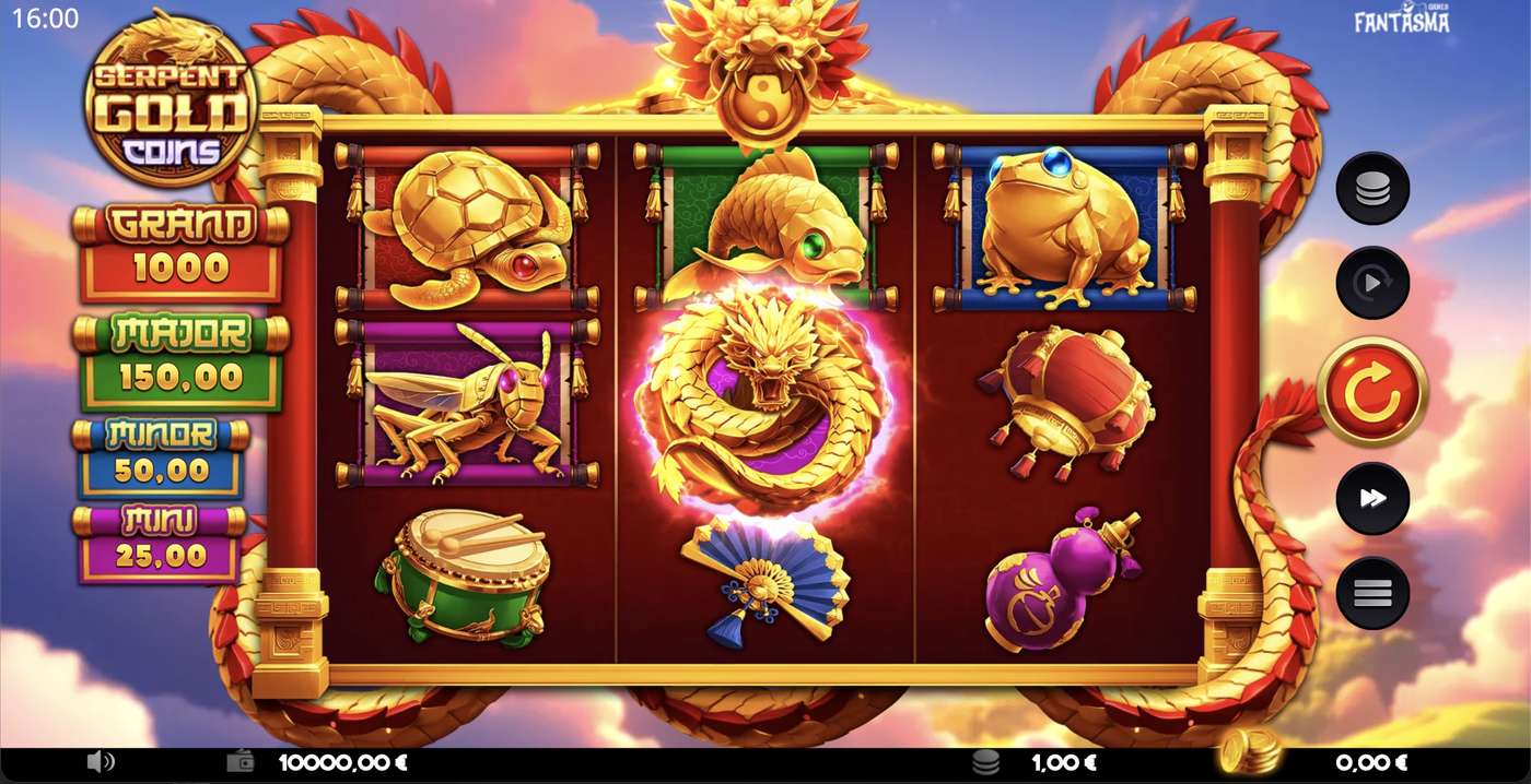 Serpent Gold Coins: image of main menu