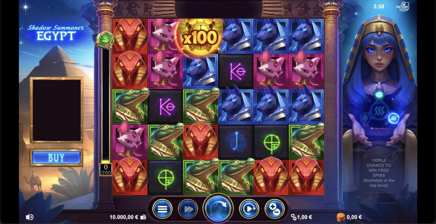 Shadow Summoner Egypt: image of main menu