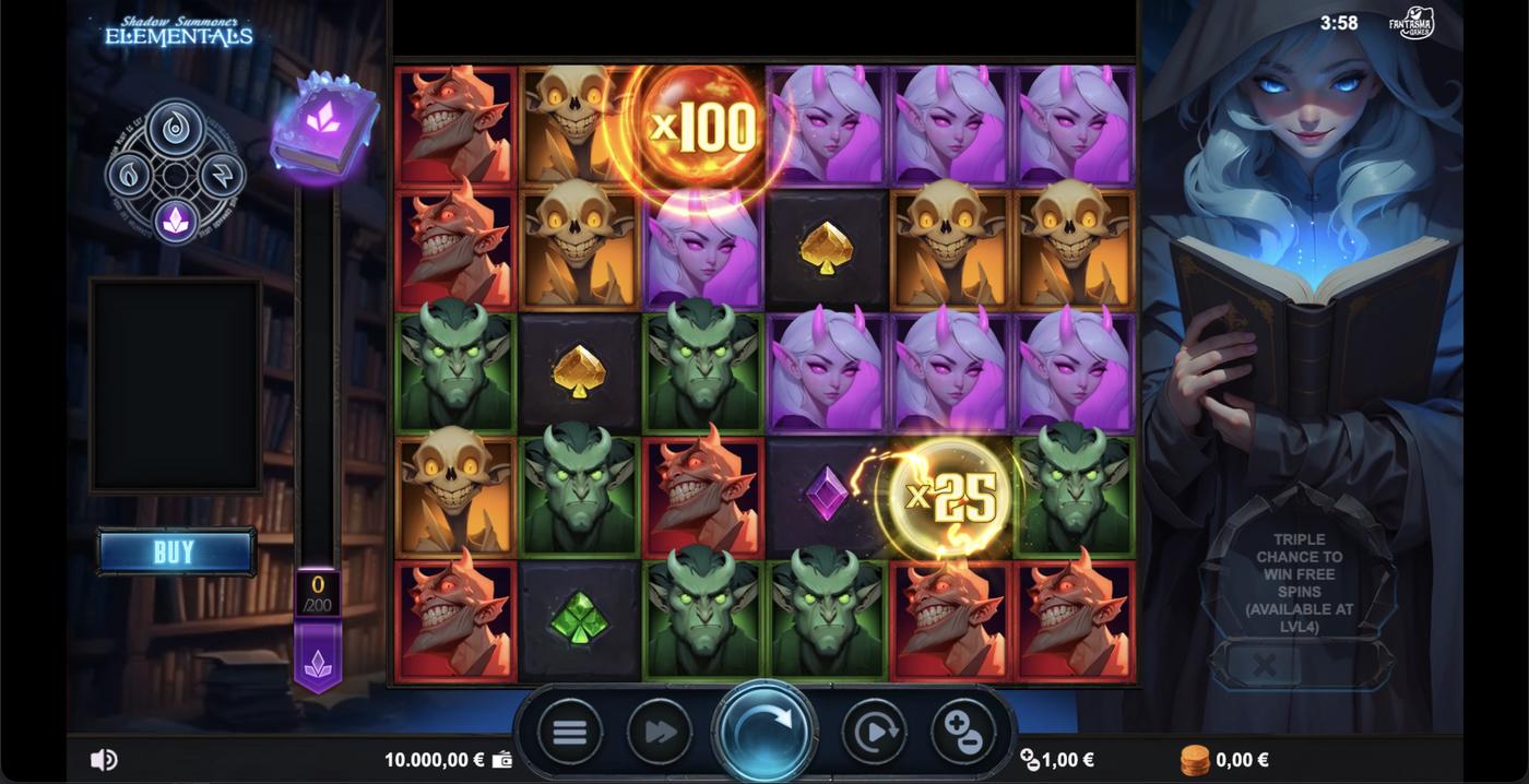 Shadow Summoner Elementals: image of main menu