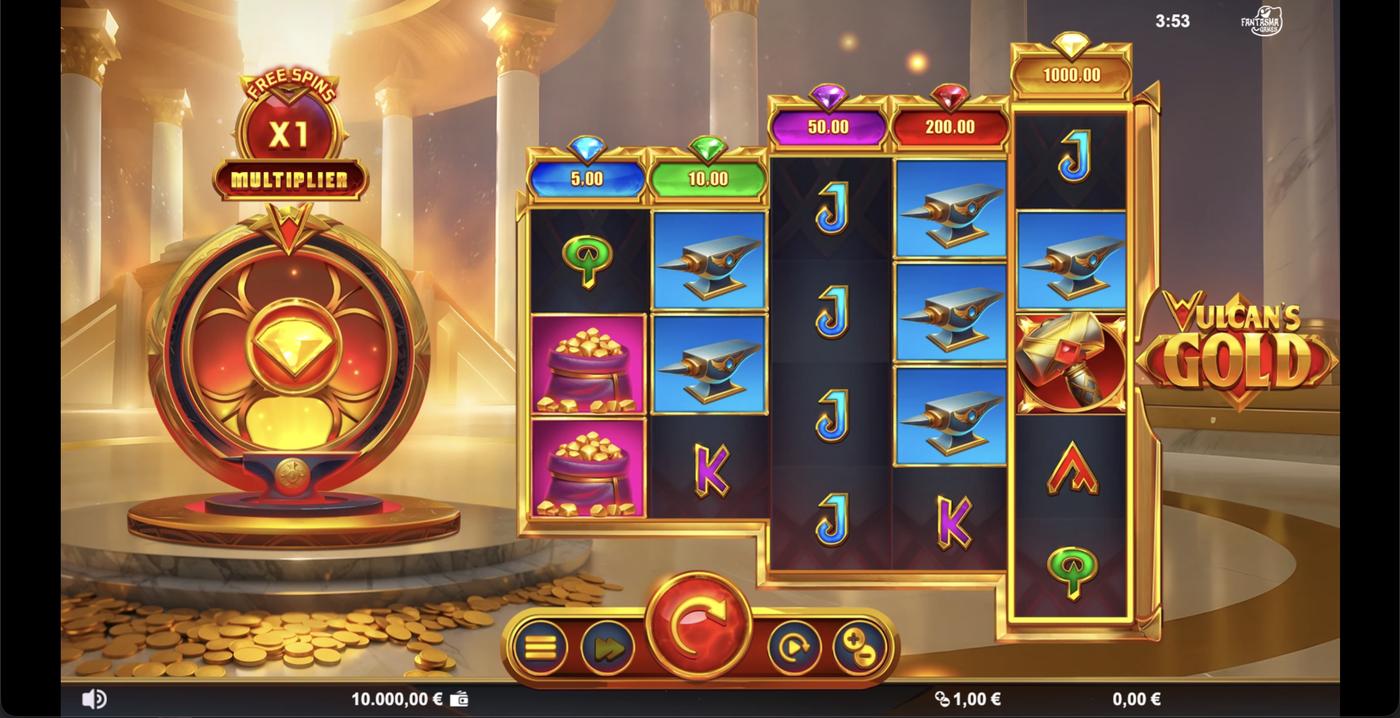 Vulcan's Gold: image of main menu