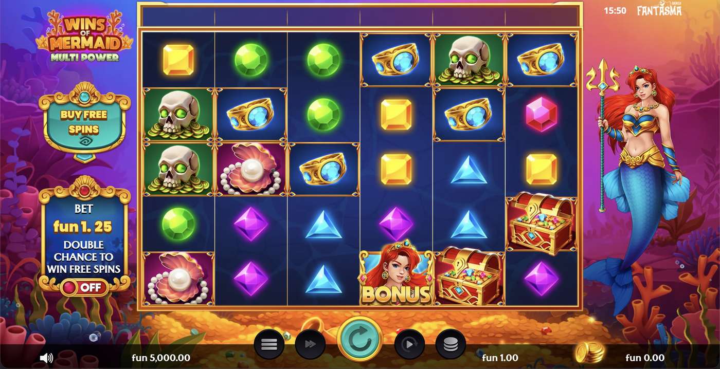 Wins of Mermaid Multipower: image of main menu