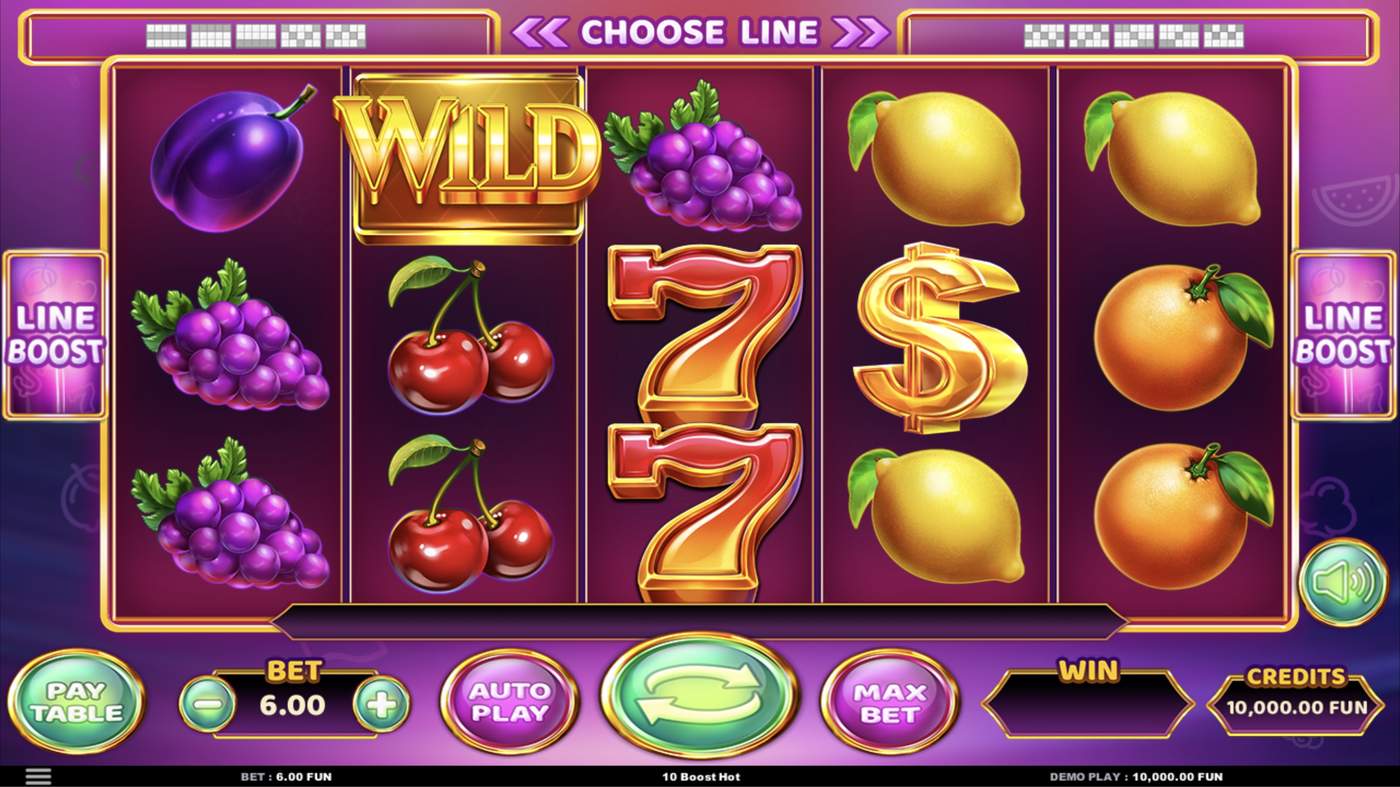 10 Boost Hot: image of main menu