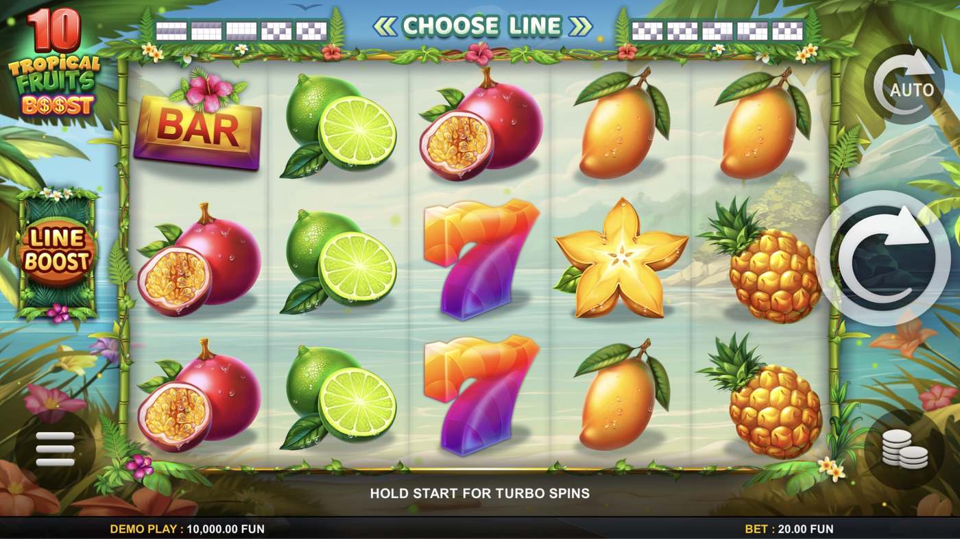 10 Tropical Fruits Boost: image of main menu