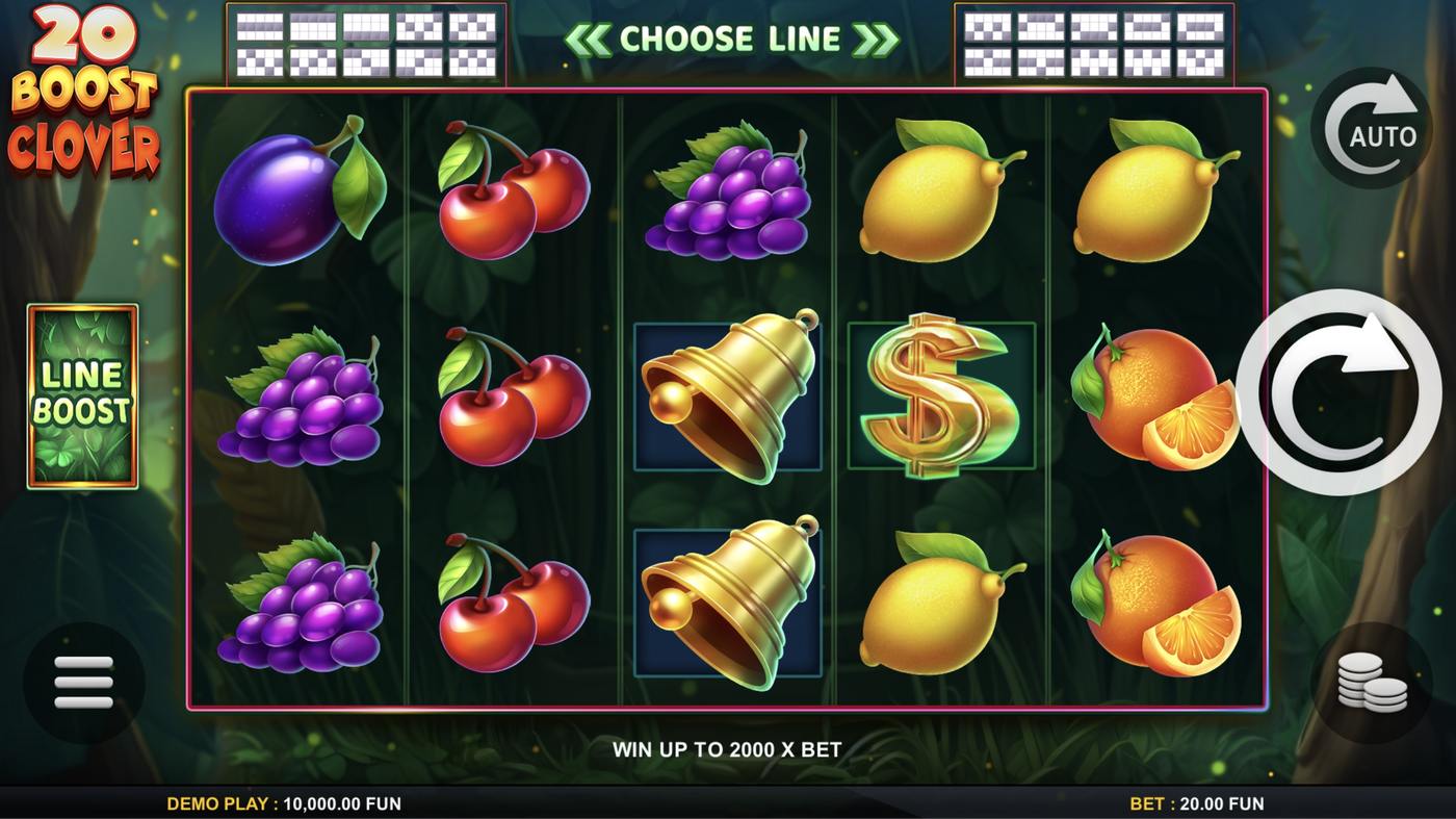 20 Boost Clover: image of main menu
