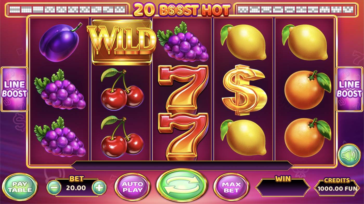 20 Boost Hot: image of main menu