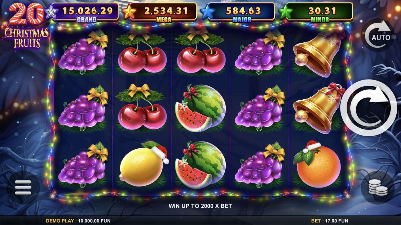 20 Christmas Fruits: image of main menu