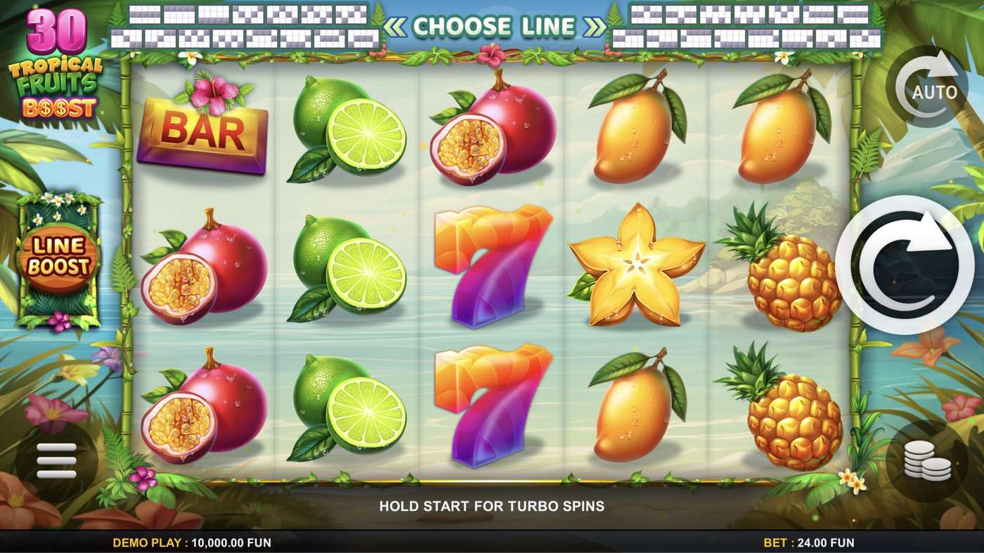30 Tropical Fruits Boost: image of main menu
