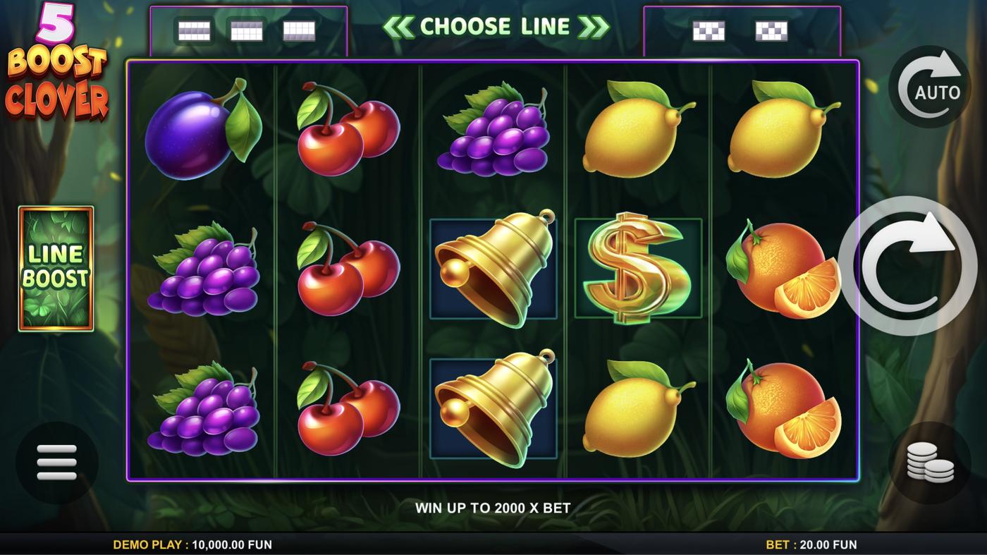 5 Boost Clover: image of main menu