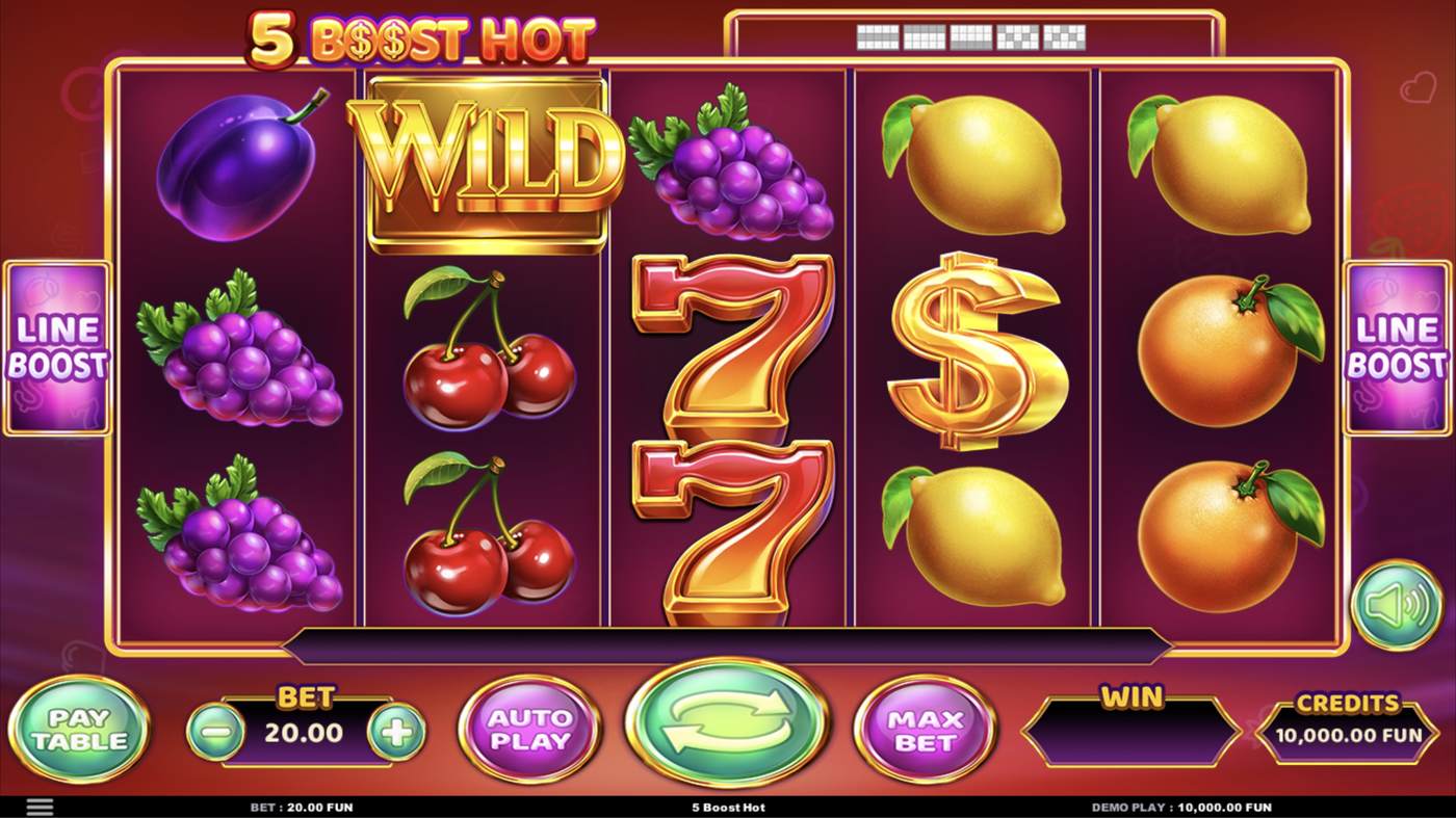 5 Boost Hot: image of main menu