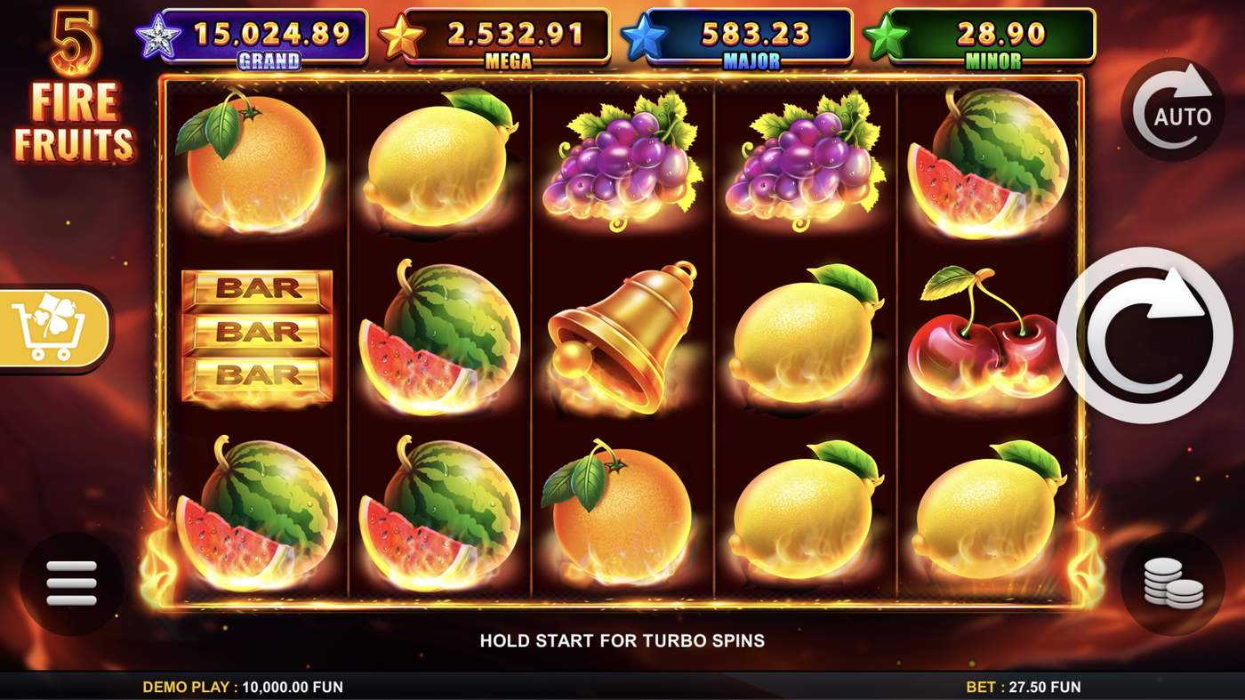 5 Fire Fruits: image of main menu
