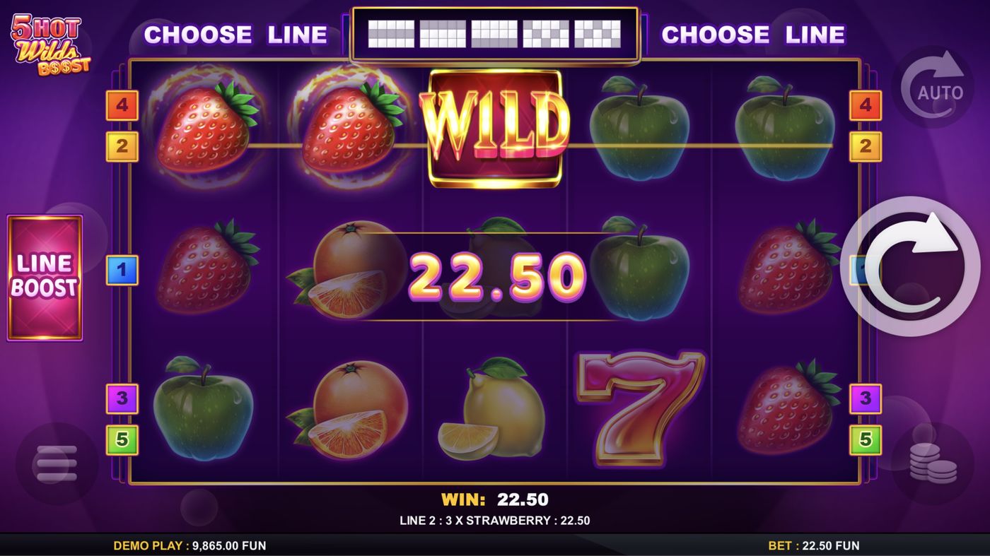 5 Hot Wilds Boost: image of winning