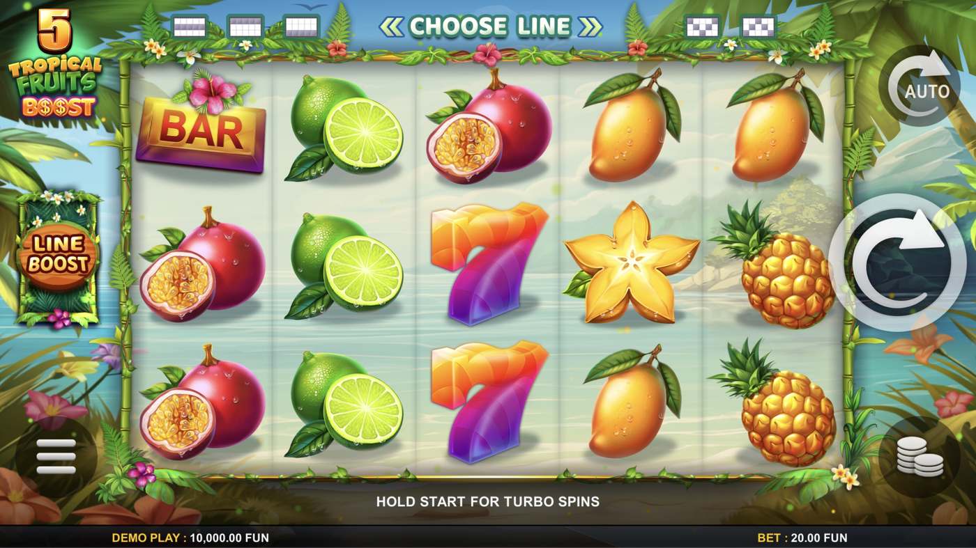 5 Tropical Fruits Boost: image of main menu