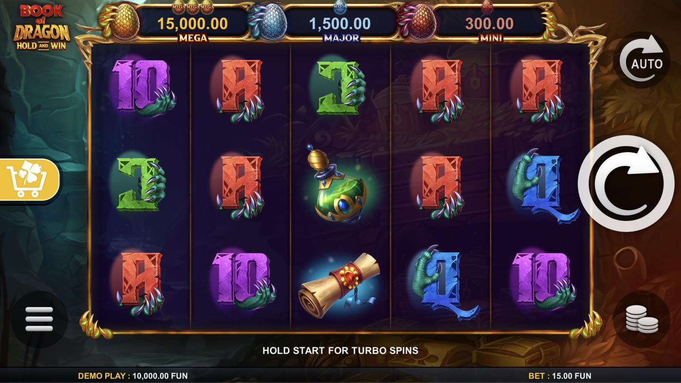 Book of Dragon Hold and Win: image of main menu