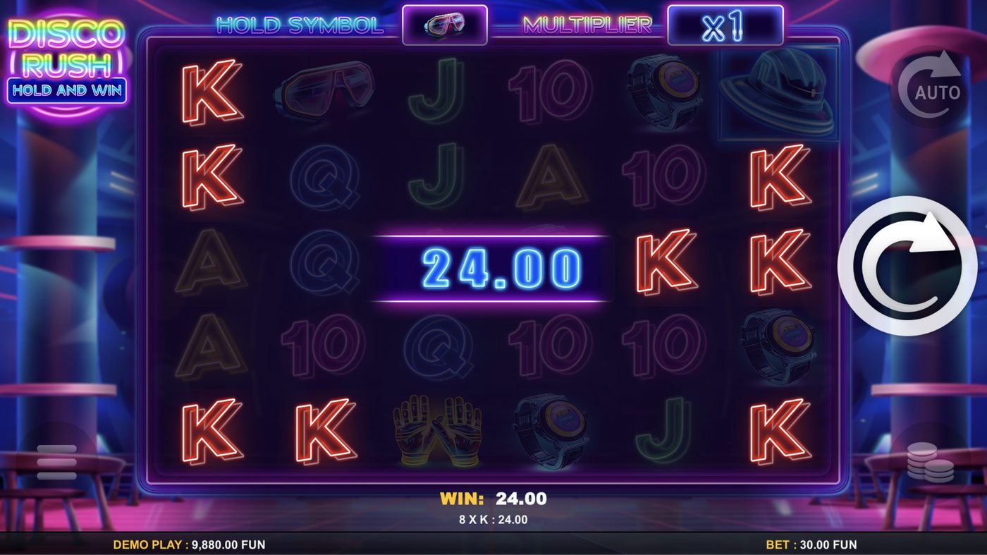 Disco Rush Hold and Win: image of winning