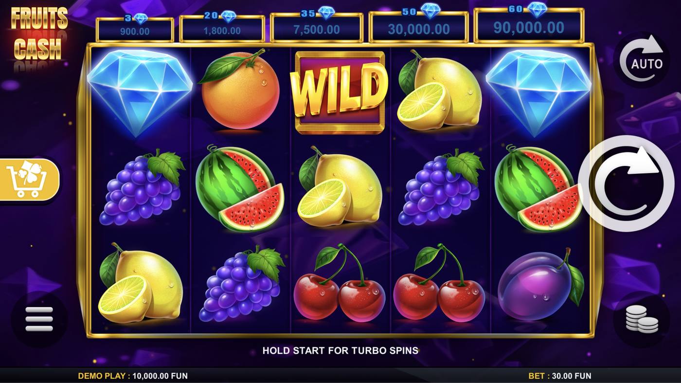 Fruit Cash: image of main menu