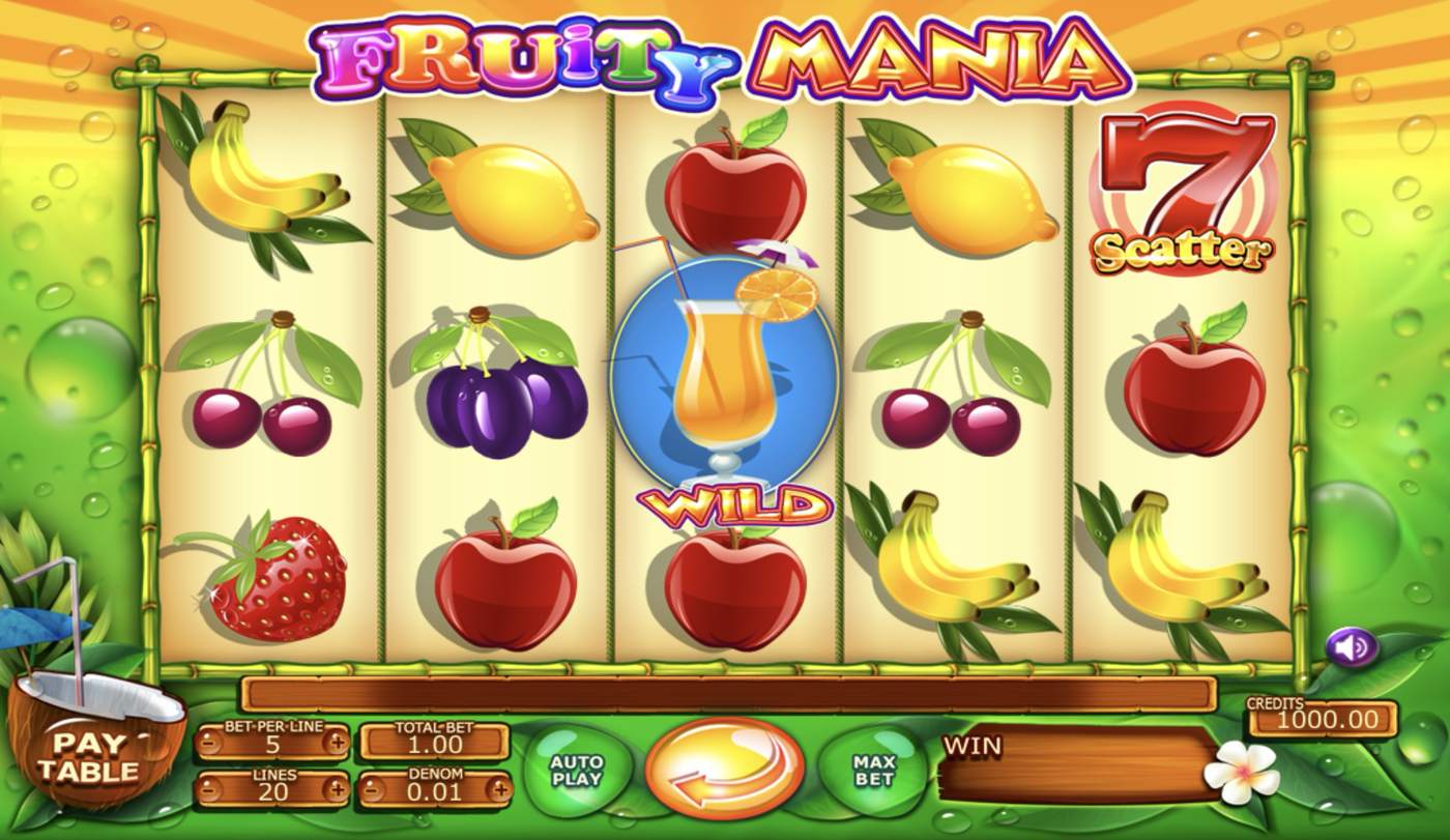 Fruity Mania: image of main menu