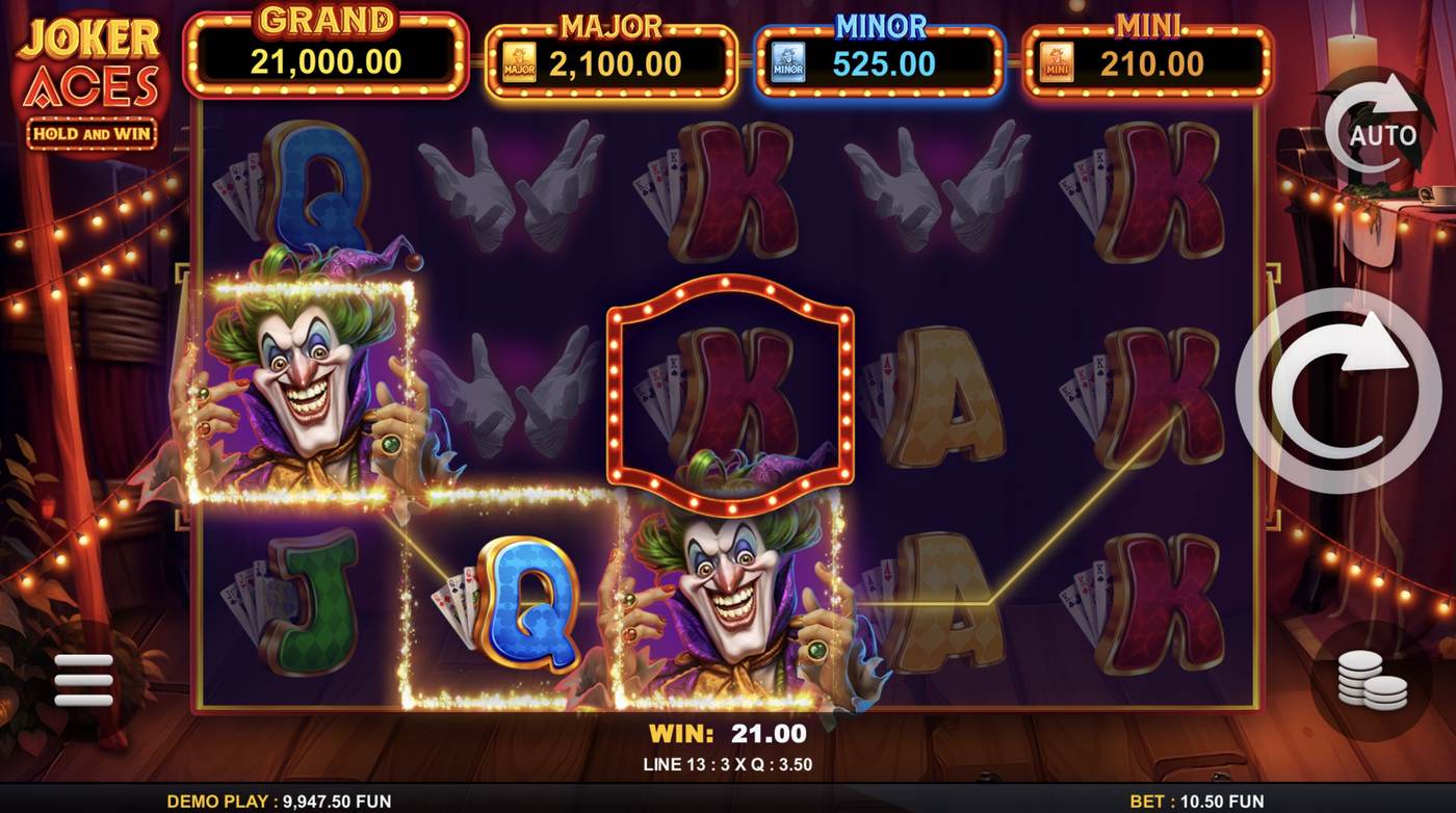 Joker Aces Hold and Win: image of winning