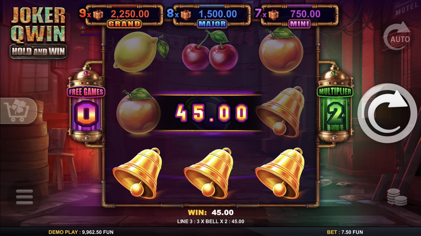Joker Qwin Hold and Win: image of winning