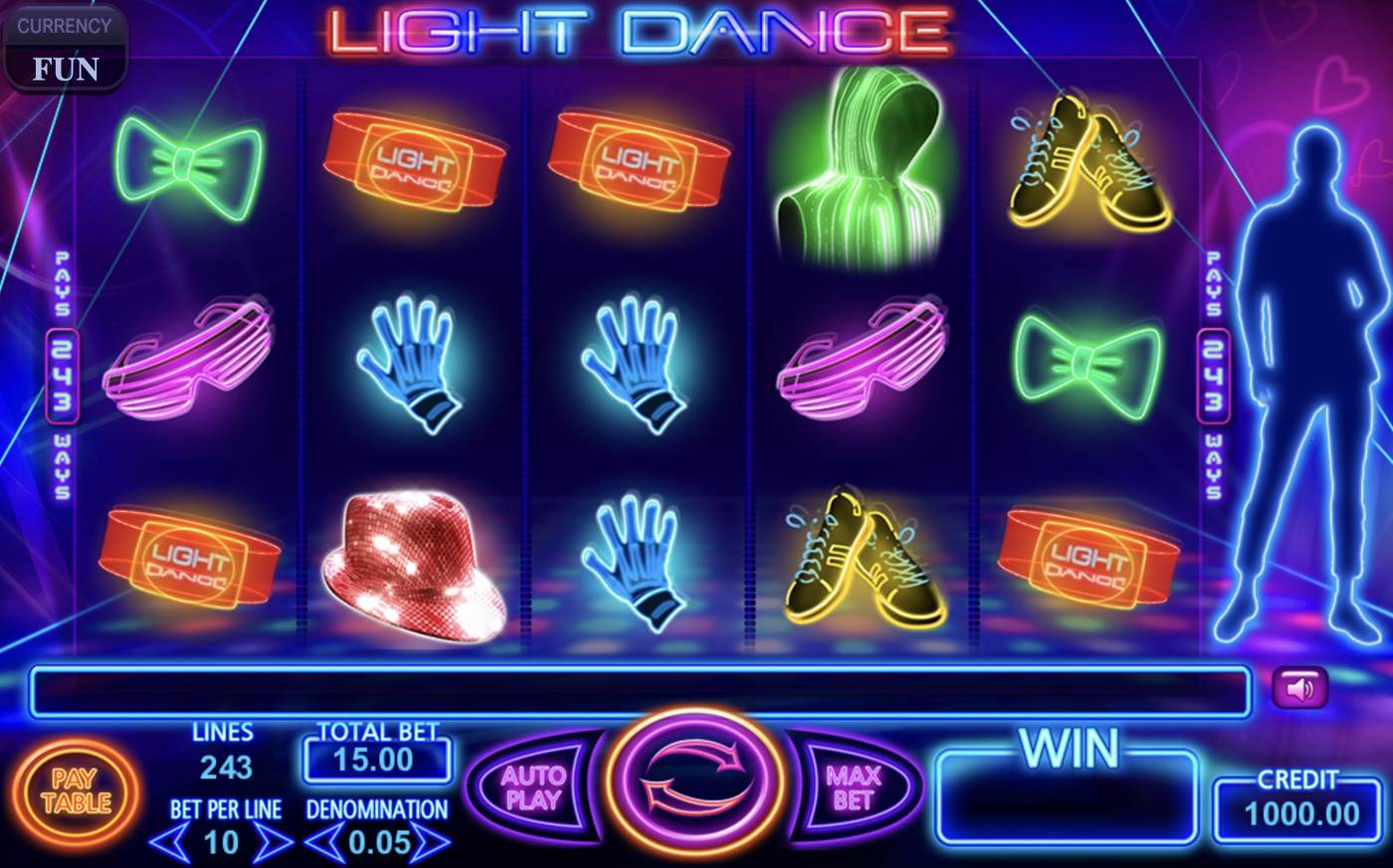 Light Dance: image of main menu