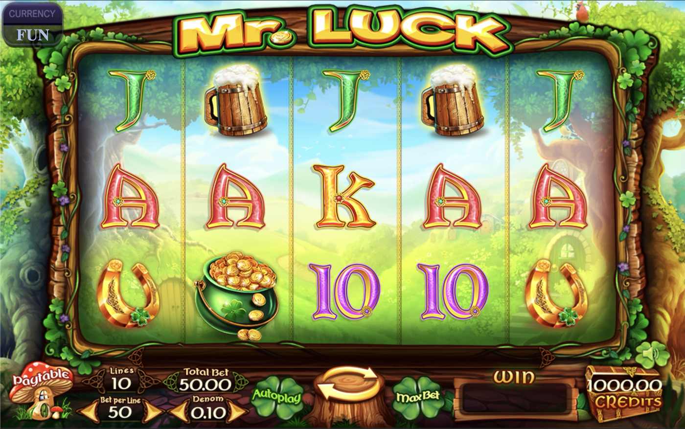 Mr. Luck: image of main menu