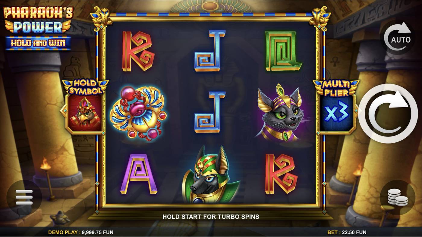 Pharaoh's Power Hold and Win: image of main menu