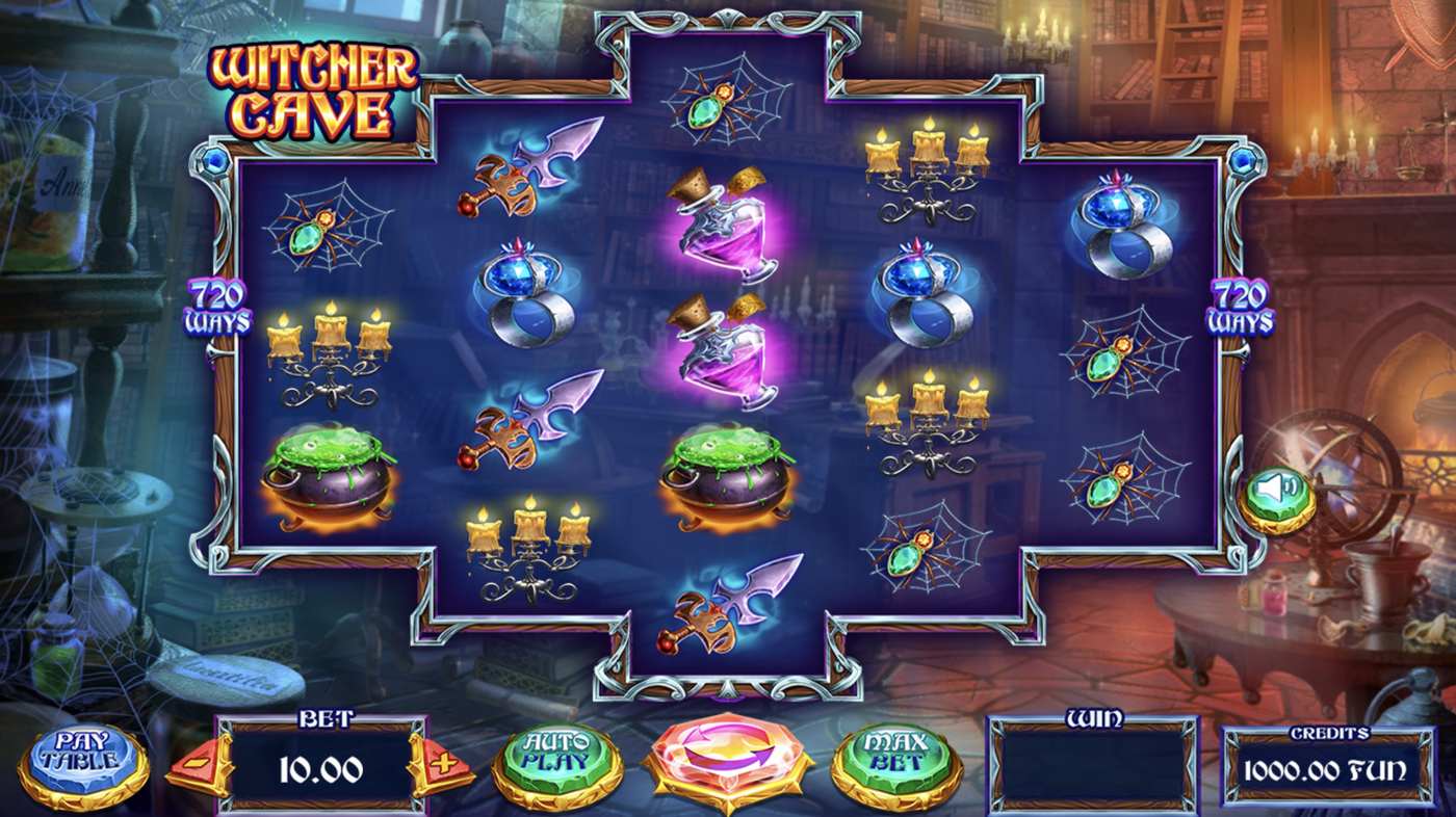 Witcher Cave: image of main menu