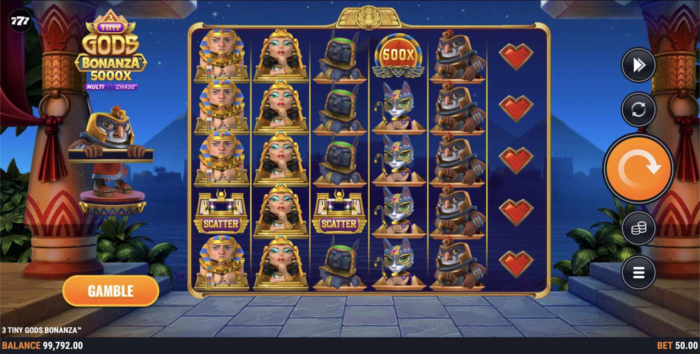 3 Tiny Gods Bonanza: image of main menu