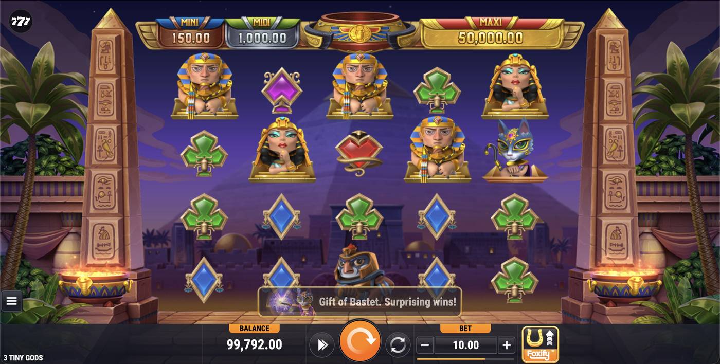 3 Tiny Gods: image of main menu