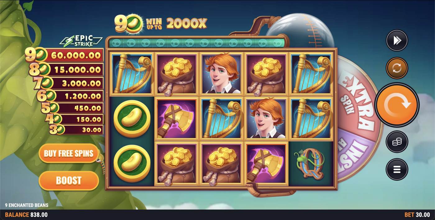 9 Enchanted Beans: image of main menu