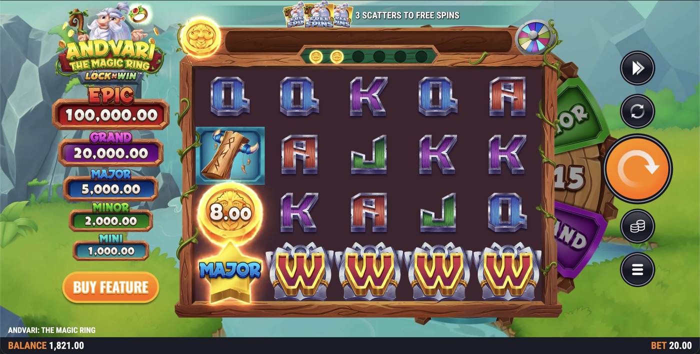 Andvari: The Magic Ring: image of main menu