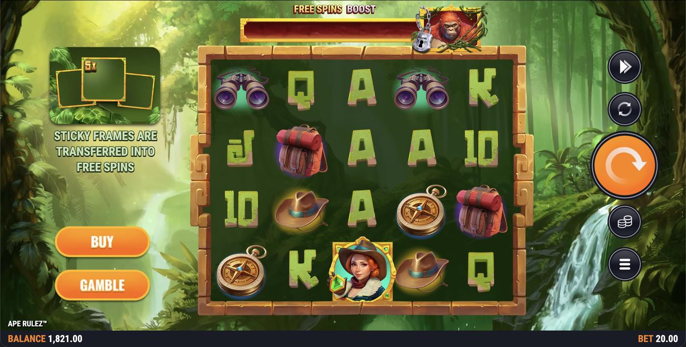 Ape Rulez: image of main menu