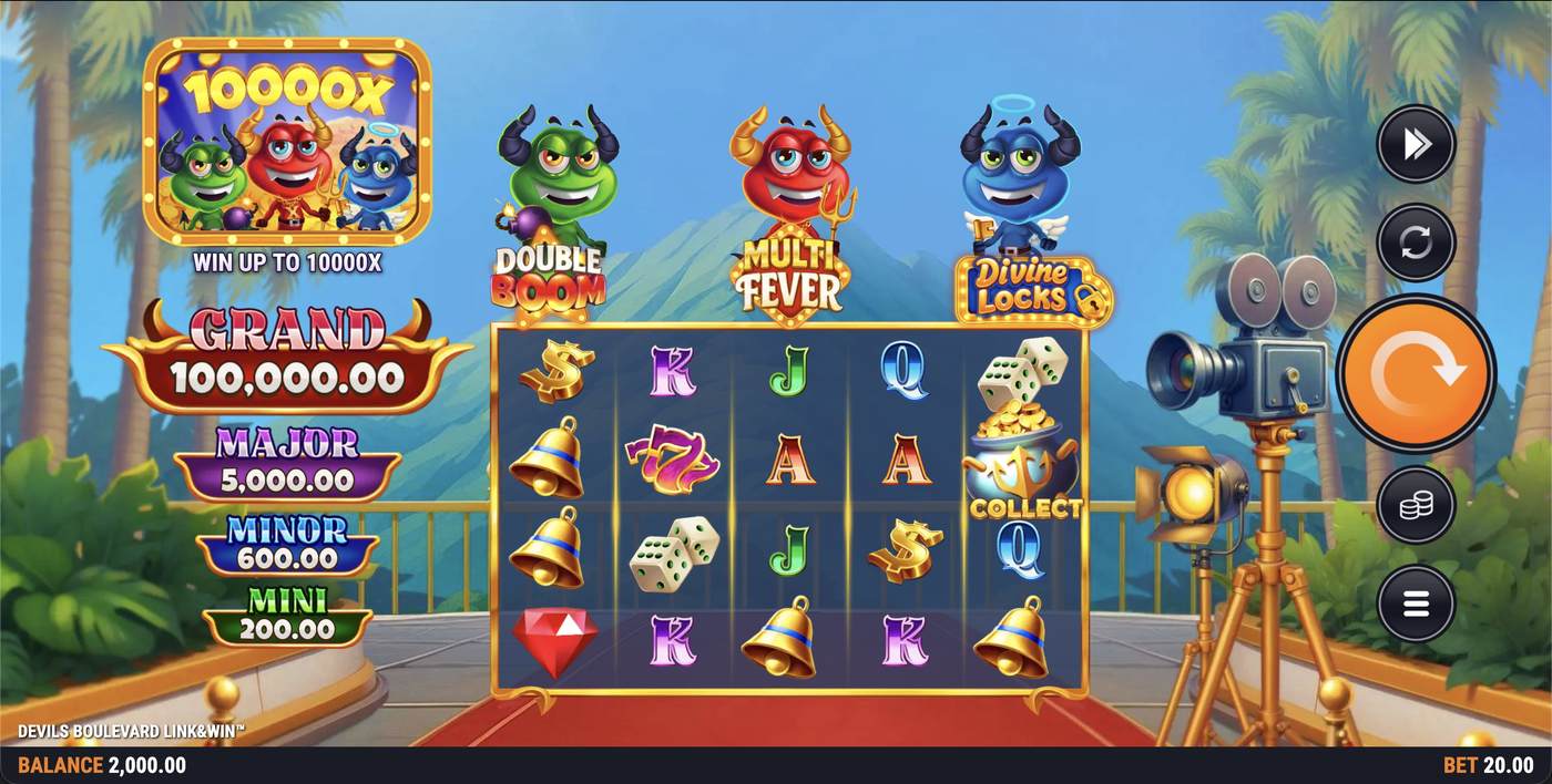 Devil's Boulevard: image of main menu