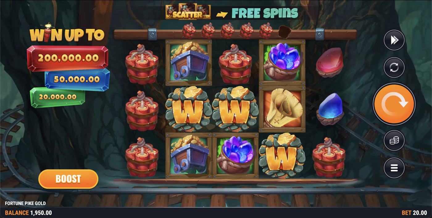 Fortune Pike Gold: image of main menu