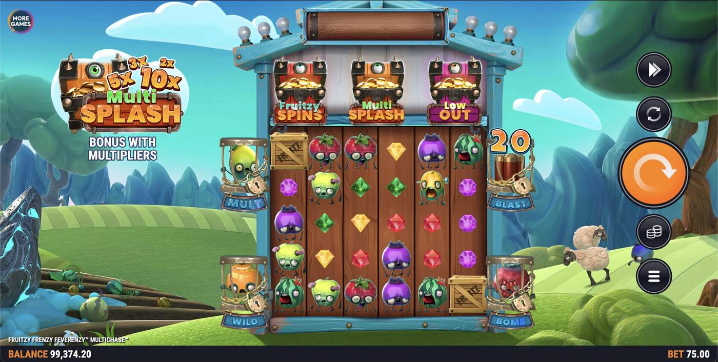 Fruitzy Frenzy Feverenzy MultiChase: image of main menu