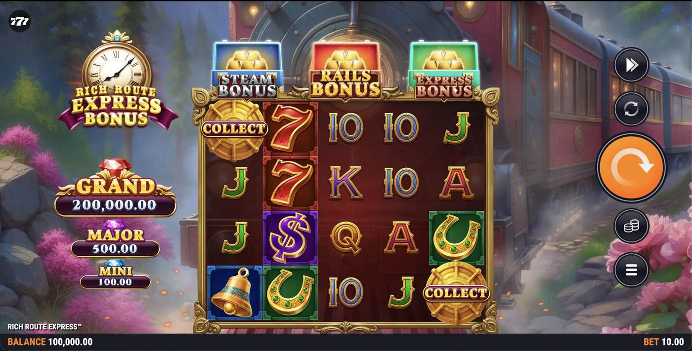 Rich Route Express: image of main menu