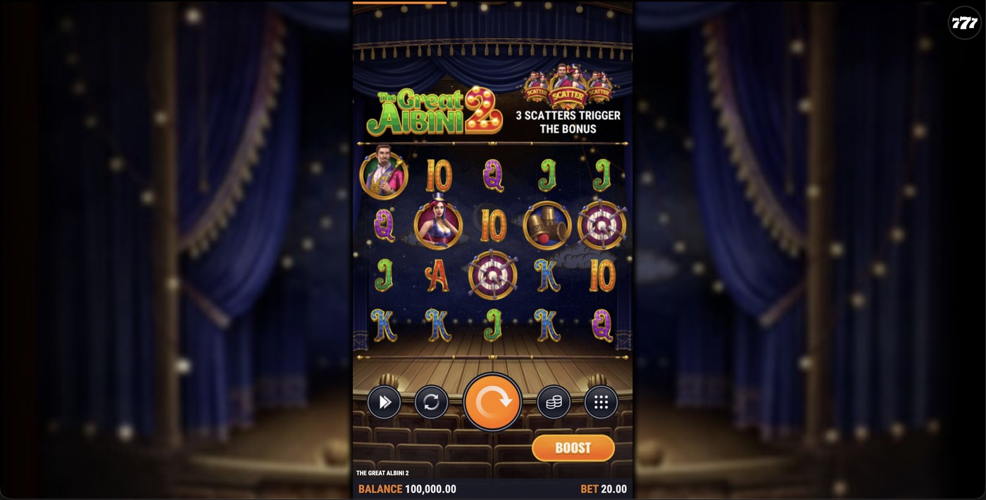 The Great Albini 2: image of main menu