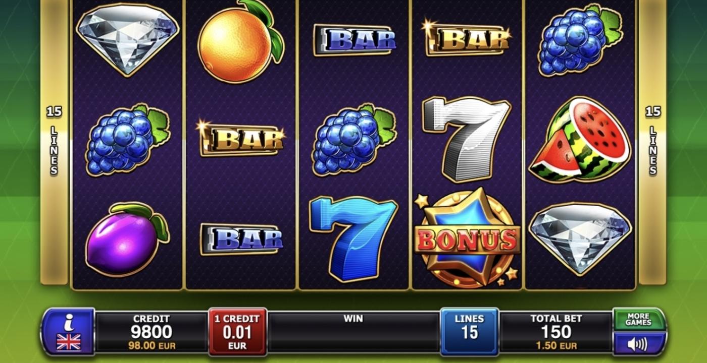 15 Golden Bars: image of main menu