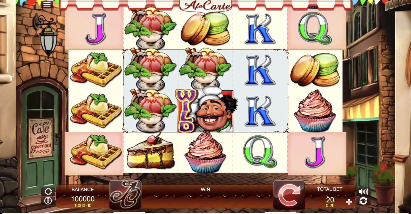 A la Carte: image of main menu