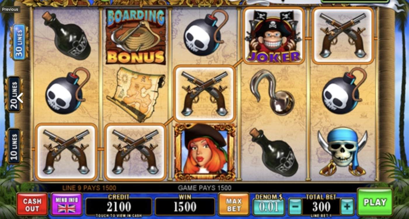 Betty Bones: image of main menu