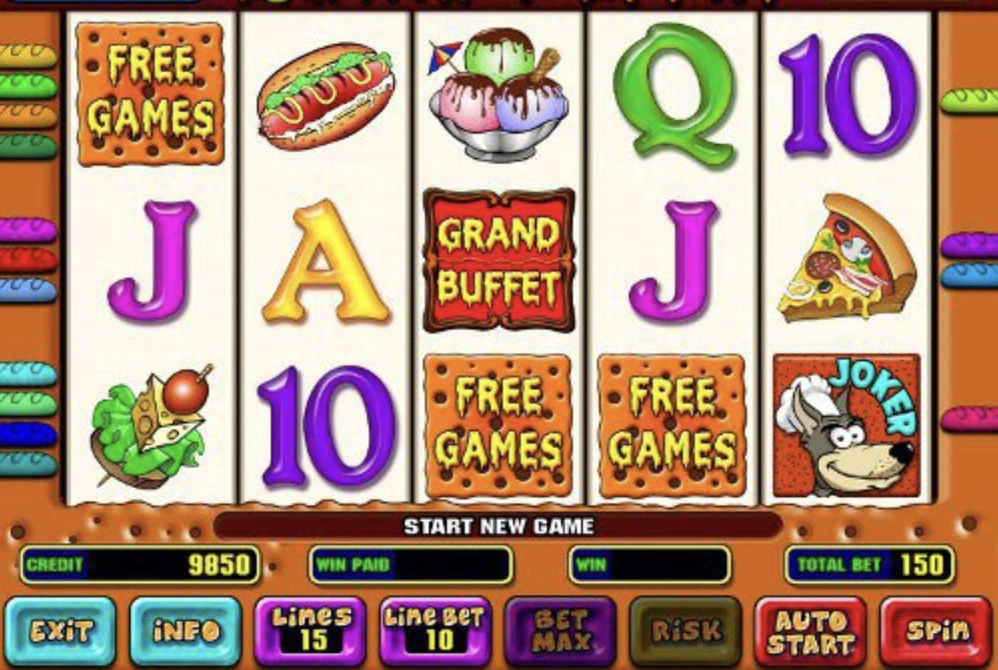 Grand Buffet: image of main menu