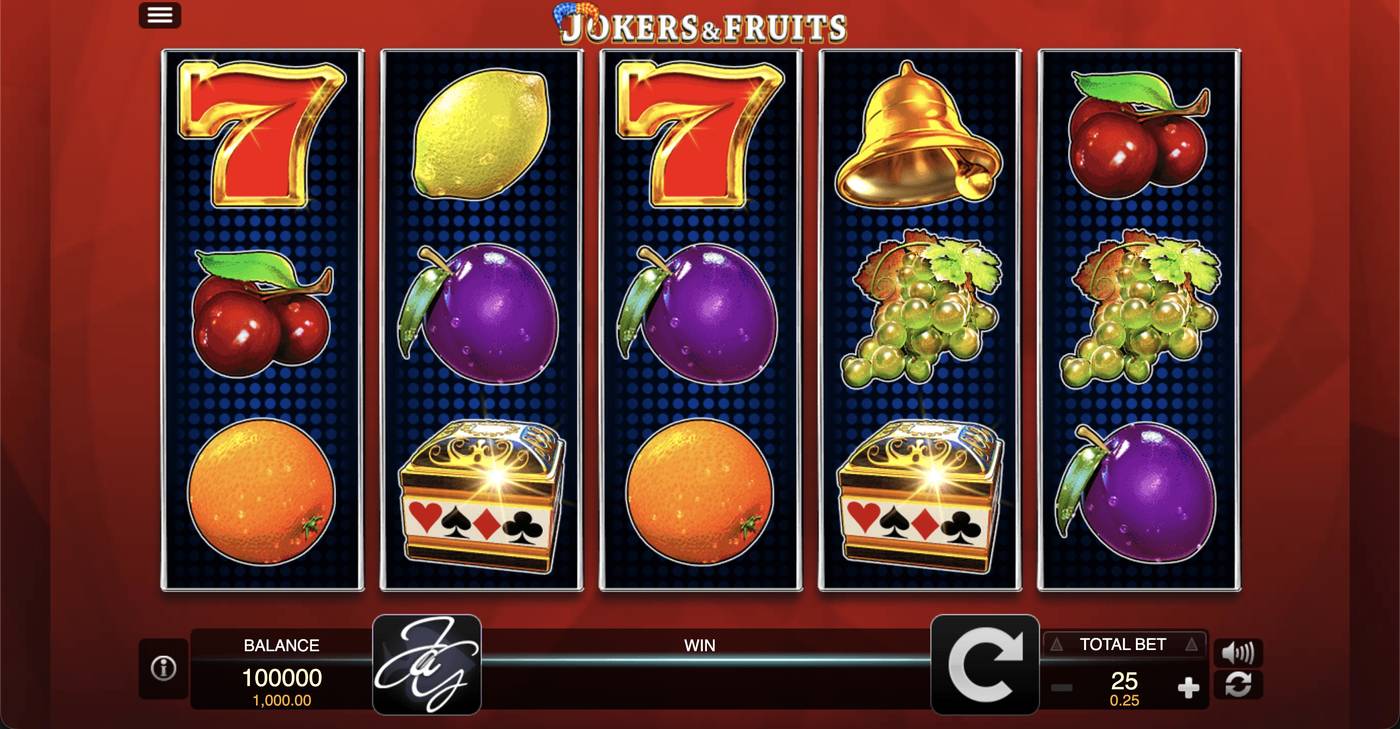 Jokers & Fruits: image of main menu
