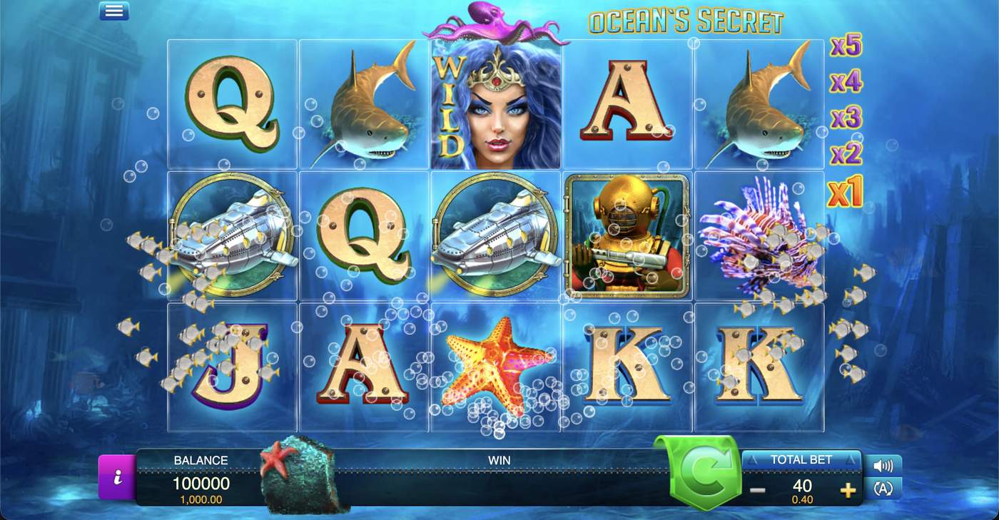 Ocean's Secret: image of main menu