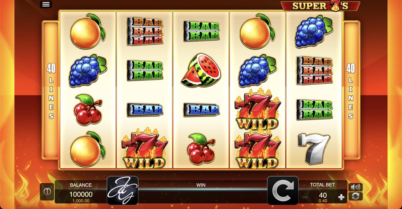 Super Sevens: image of main menu
