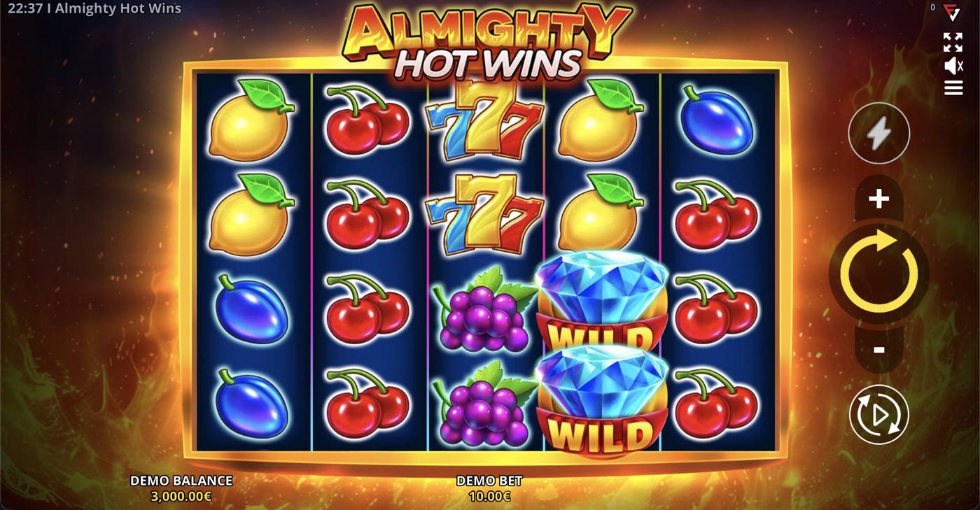 Almighty Hot Wins: image of main menu