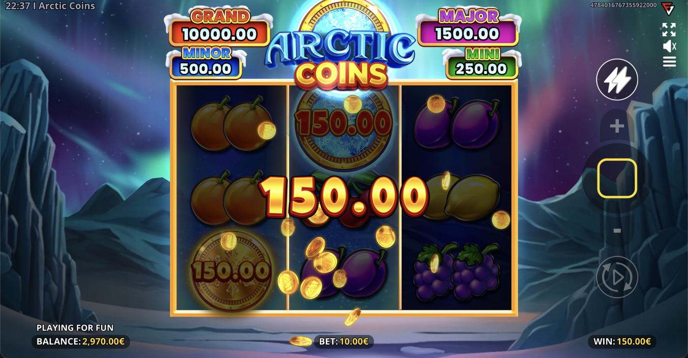 Arctic Coins: image of winning