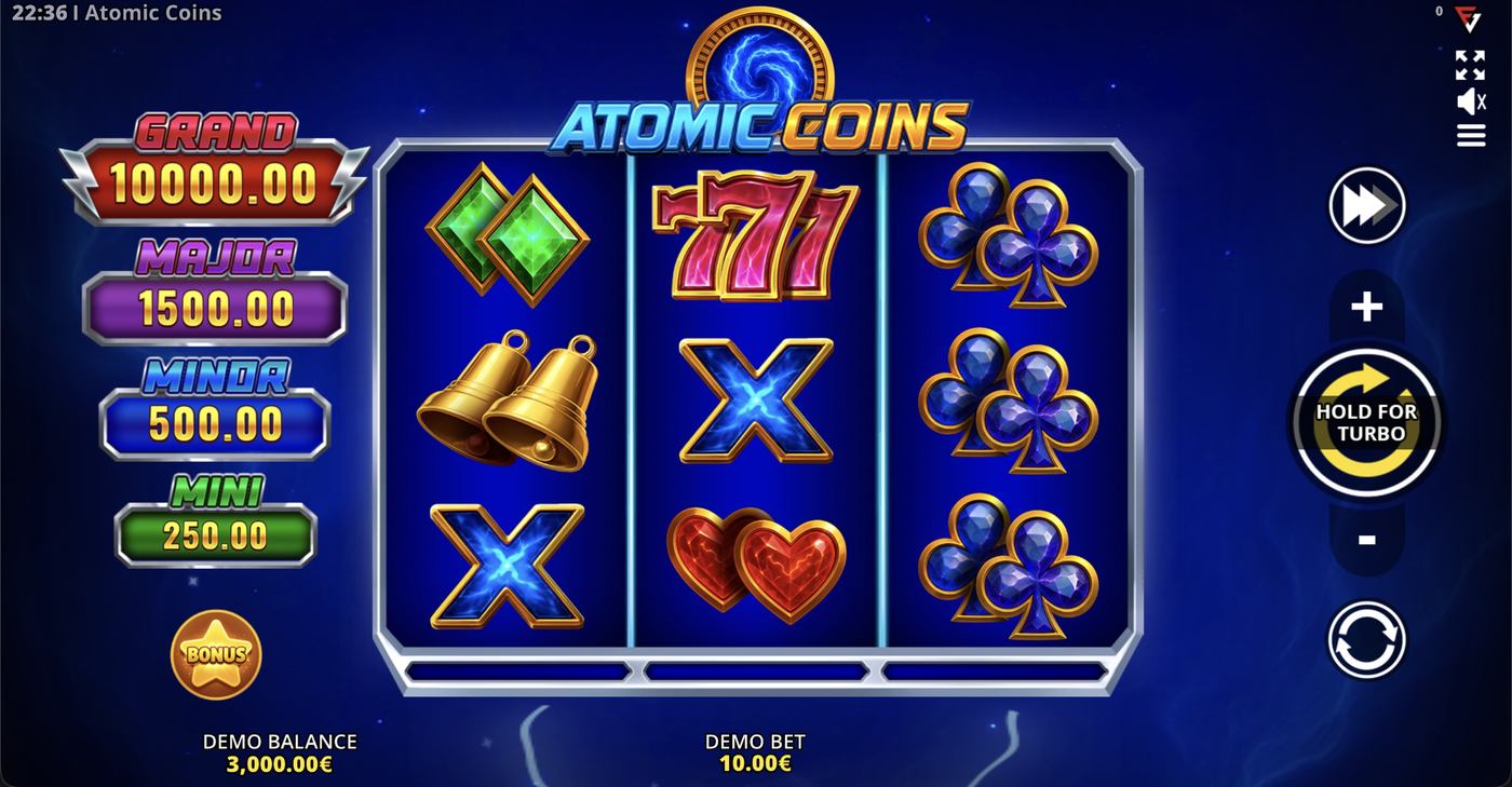 Atomic Coins: image of main menu