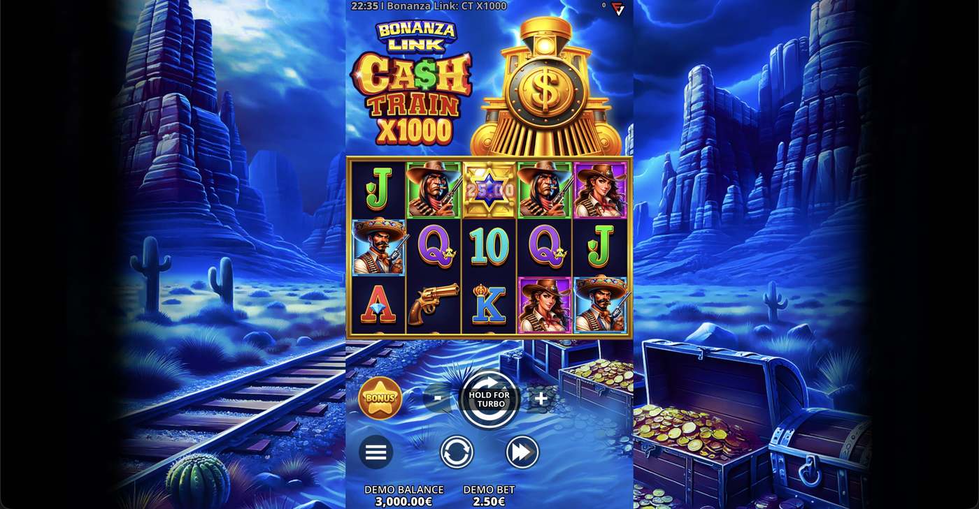 Bonanza Link: Cash Train X1000: image of main menu