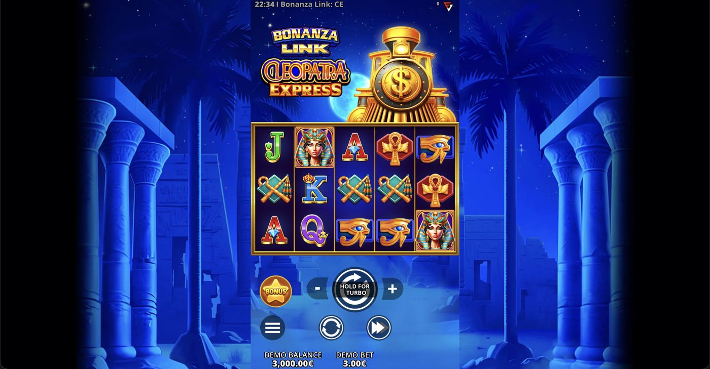 Bonanza Link: Cleopatra Express: image of main menu